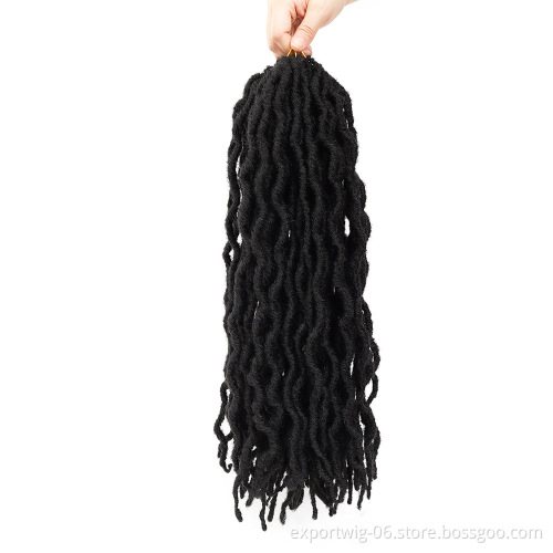 Gypsy Locs Wavy Nu Gypsy Faux Locs Crochet Hair Extensions Gypsy Locks Solid And Ombre Color Synthetic Hair For Braiding 18 Inch